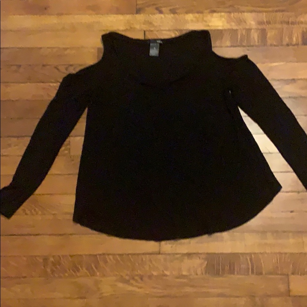 Aqua Cold Shoulder Top